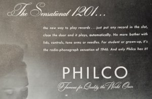 1946 Philco Ad B & W Single Page LIFE Magazine   EXL10038