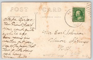 Alta Iowa~RR Depot~Grain Elevator~School~Opera House~MJ Conner Co~1911 RPPC