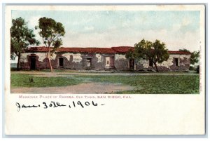 c1905's Marriage Place Of Ramona Scene Old Town San Diego California CA Postcard