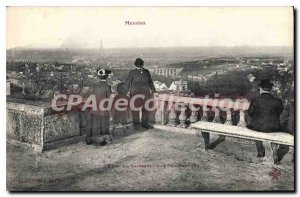 Postcard Old Meudon Terrace Panoramic view