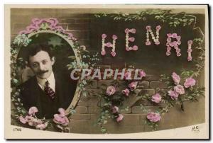 Old Postcard Fancy Henri Surname