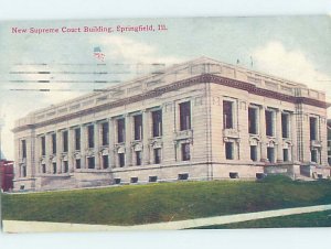 Divided-back COURTHOUSE SCENE Springfield Illinois IL AF0161