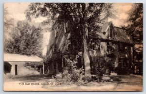 Postcard The Old Manse Nathanial Hawthorne House Concord MASS
