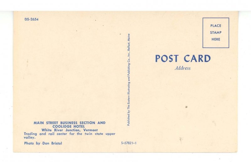 VT - White River Junction. Main Street ca 1960