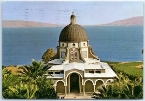 M-50092 Church and a Convent Mount Of The Beatitudes And Lake Of Galilee Israel