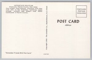 Allamuchy New Jersey~Interstate 80 Aerial View in Fall~Vintage Postcard