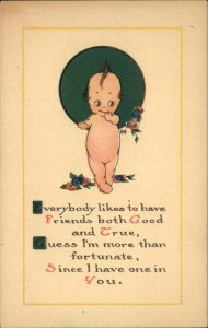 Cute Little Naked Kewpie c1910 Vintage Postcard