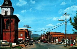 USA Street Scene Franklin North Carolina Chrome Postcard 09.82