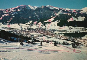 Vintage Postcard Kitzbuhel Skiabfahrten Mountain Cable Car In Kitzbühel Austria