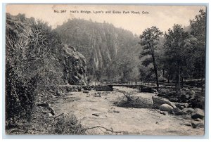 1910 Hall Bridge Lyon's And Big Canyon Estes Park Road Colorado Posted Postcard