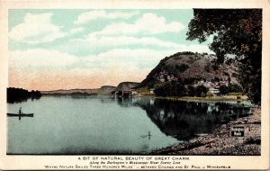 Postcard MN Natural Beauty Along Burlington's Mississippi River Line 1920s S108