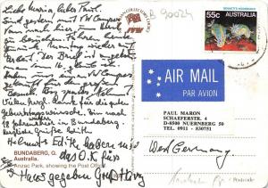 B90024 bundaberg  anzac park post office   australia