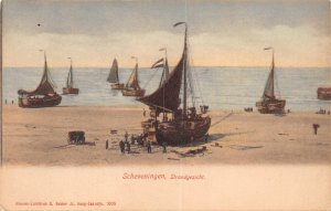 NETHERLANDS SCHEVENINGEN STRANDGEZICHT~KLEUREN LICHTDRUK S BAKKER POSTCARD 1900s