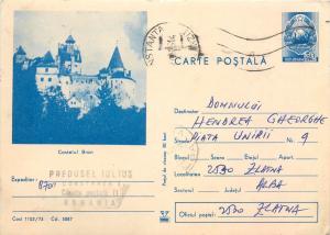 Romania stationery postcard Castelul BRAN