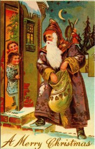 VINTAGE POSTCARD REPLICA REPRODUCTION SANTA CLAUS REPRO MERRIMACK SERIES NO. 13