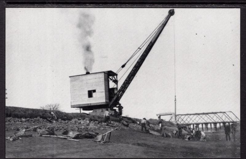 Locomotive Crane Working on NYS Erie Canal in 1909 BIN