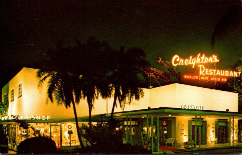Florida Fort Lauderdale Creighton's Restaurant At Night