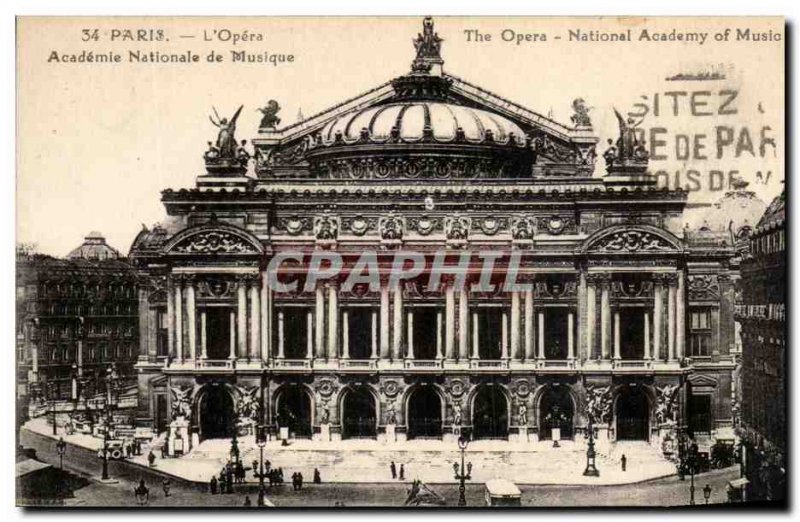 Old Postcard Paris L & # 39Opera National Academy of Music