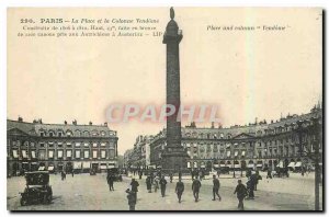 Old Postcard Paris Place Vendome and the column