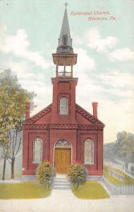 Marietta Pennsylvania Episcopal Church Street View Antique Postcard K40855