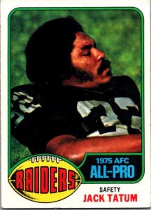 1976 Topps Football Card Jack Tatum Los Angeles Raiders sk4654