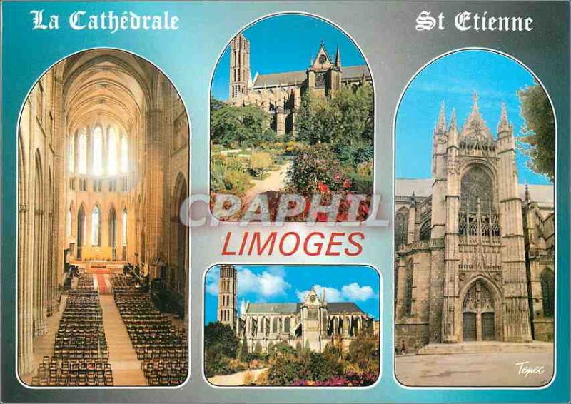 Modern Postcard Limoges Haute Vienne La Cathedrale St Etienne xiii century