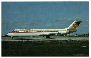 Continental Airlines McDonnell Douglas DC-9-32 w/ Red Logo Postcard