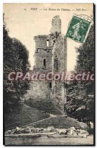 Old Postcard Vire The Ruins Of Castle
