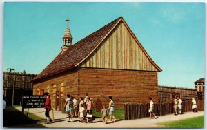 Postcard - The Church of Ste. Anne de Michilimackinac - Mackinaw City, Michigan