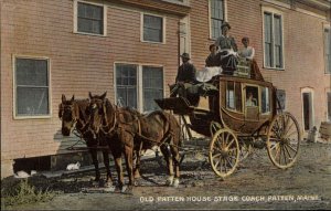 Patten ME Maine Patten House Stage Coach c1910 Postcard 