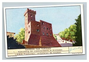 Vintage Liebig Dutch Trade Card - Complete Set of 6 - Castles of Tuscany Italy