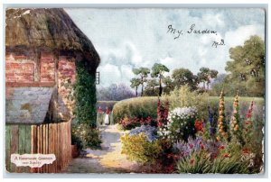 1907 A Hampshire Garden Near Sopley England  Oilette Tuck Art Postcard 