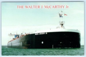 Super Ship WALTER J. McCARTHY JR. Great Lakes Freighter 4x6 Postcard