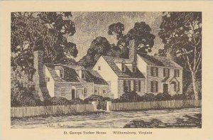 Virginia Williamsburg St George Tucker House Albertype