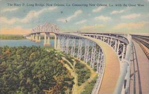 Louisiana New Orleans The Huey P Long Bridge Connecting New Orleans With The ...