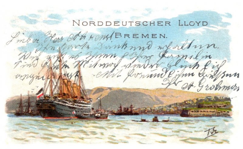 Noerreutscher LLoyd Bremen docked at Cherqurg