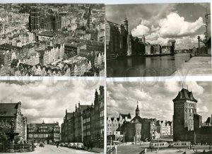 142108 Poland GDANSK Set 7 Original old postcards