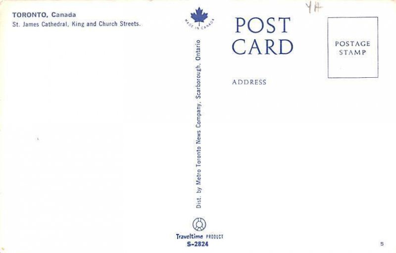 St James Cathedral Toronto Unused 