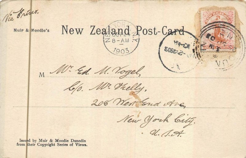 GRAND HOTEL HIGH & PRINCES STREETS DUNEDIN NEW ZEALAND POSTCARD EXCHANGE 1903