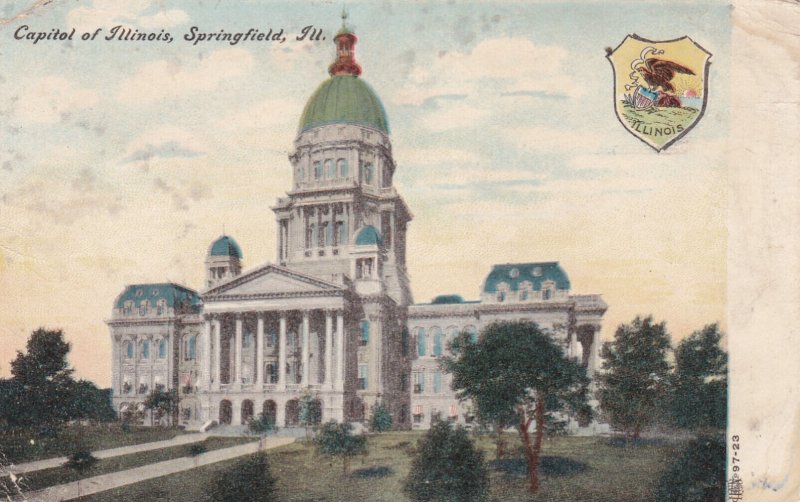 Illinois Springfield State Capitol Building 1913