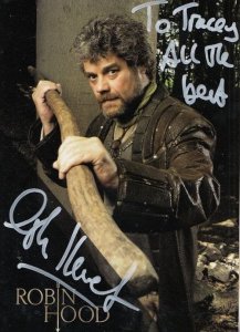 Gordon Kennedy Robin Hood BBC Cast Card Hand Signed Photo