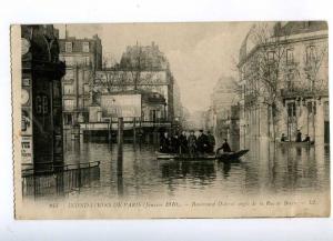 192449 FRANCE PARIS flooding 1910 Rue de Bercy Vintage PC