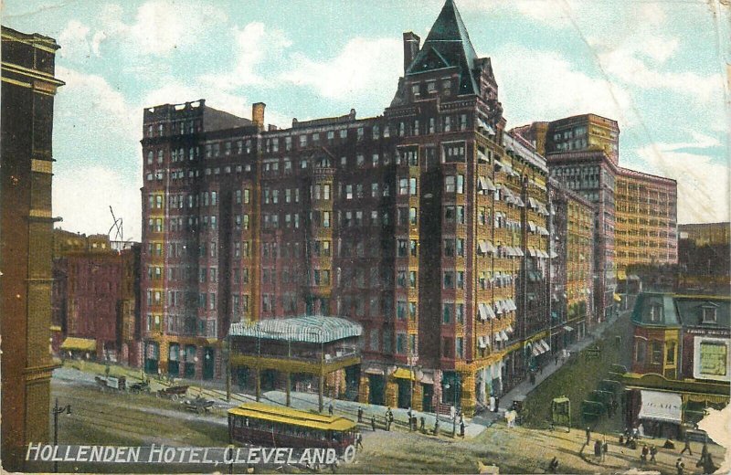 United States Cleveland Ohio Hollenden Hotel Tramway 1908 postcard