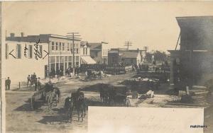 C-1910 Hyde County Highmore Street Scene South Dakota postcard 12640