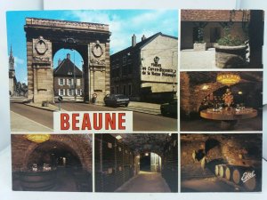 Vintage Multiview Postcard Beaune Famous Wine Cellars of Burgundy