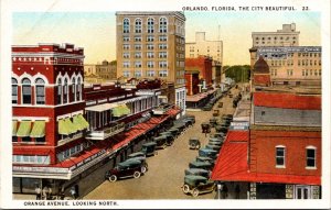 Postcard Orange Avenue, Looking North in Orlando, Florida