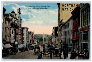 1918 Northampton Street Looking East from 5th St Easton Pennsylvania PA Postcard 