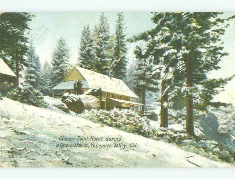 Damaged Divided Back GLACIER POINT HOTEL Yosemite Valley California CA HQ5295