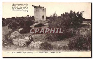 Old Postcard Fontvieille B R A The mill Daudet