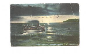 SS Indianapolis, Puget Sound, Washington, Used 1913 Flag Cancel